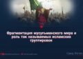 Фрагментация мусульманского мира и роль так называемых исламских группировок